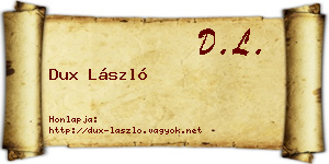 Dux László névjegykártya